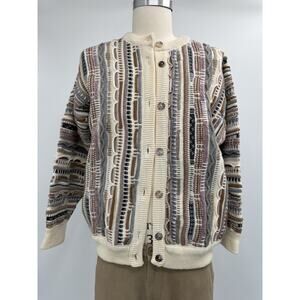 Vintage Jazzbo earth tone cardigan seater size m (sweat100thrifty